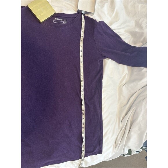 Eddie Bauer Women's 1/4 Sleeve Purple Boat  Neck Shirt - Picture 6 of 7